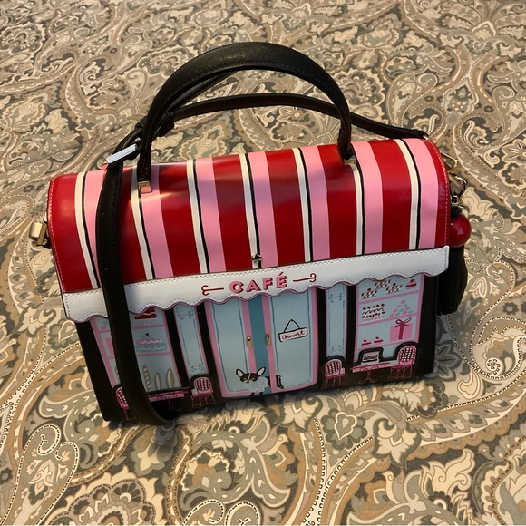 NWOT Rare Kate Spade Ma Cherrie Cafe Leather Satchel Bag - Picture 8 of 16